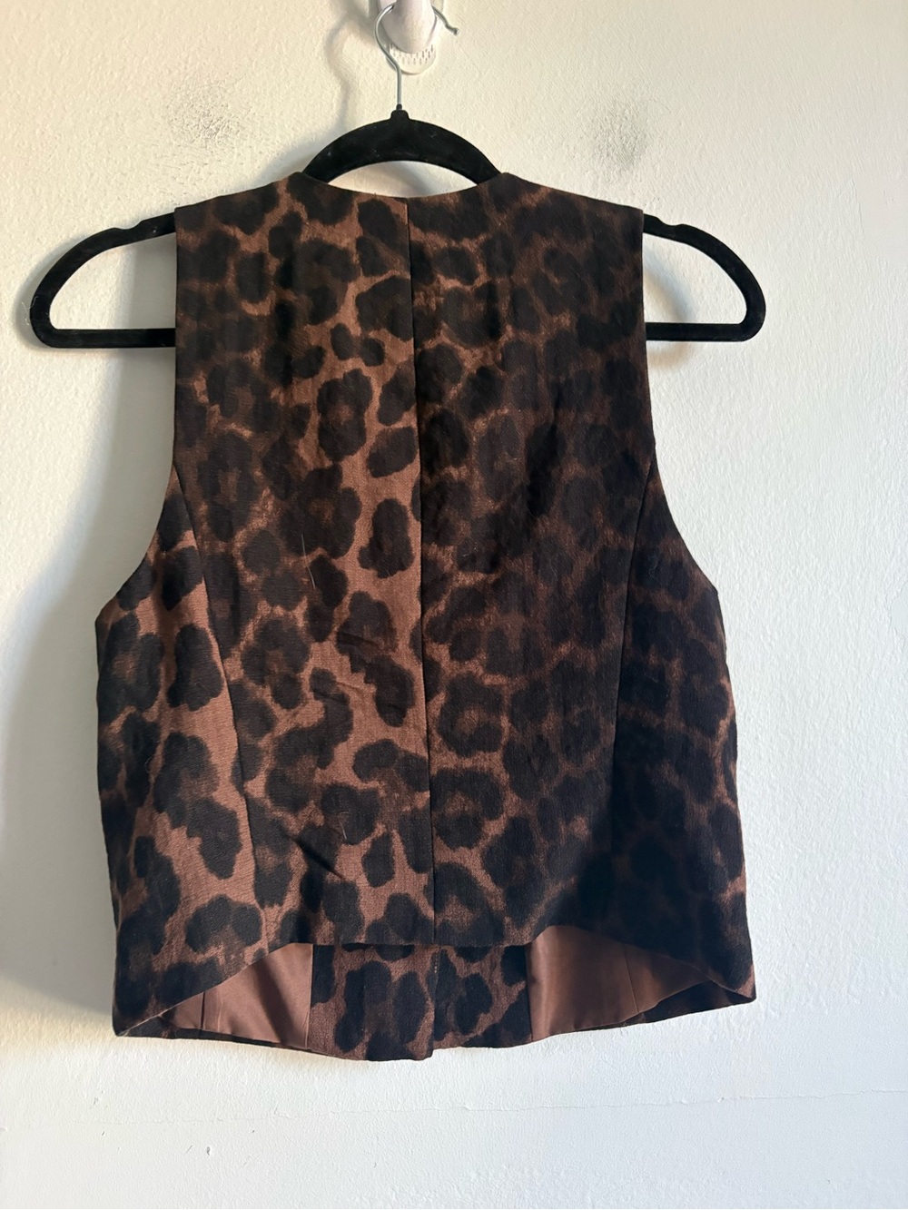 H&M Sz 4 Leopard Classic Button Front Vest - Picture 4 of 8